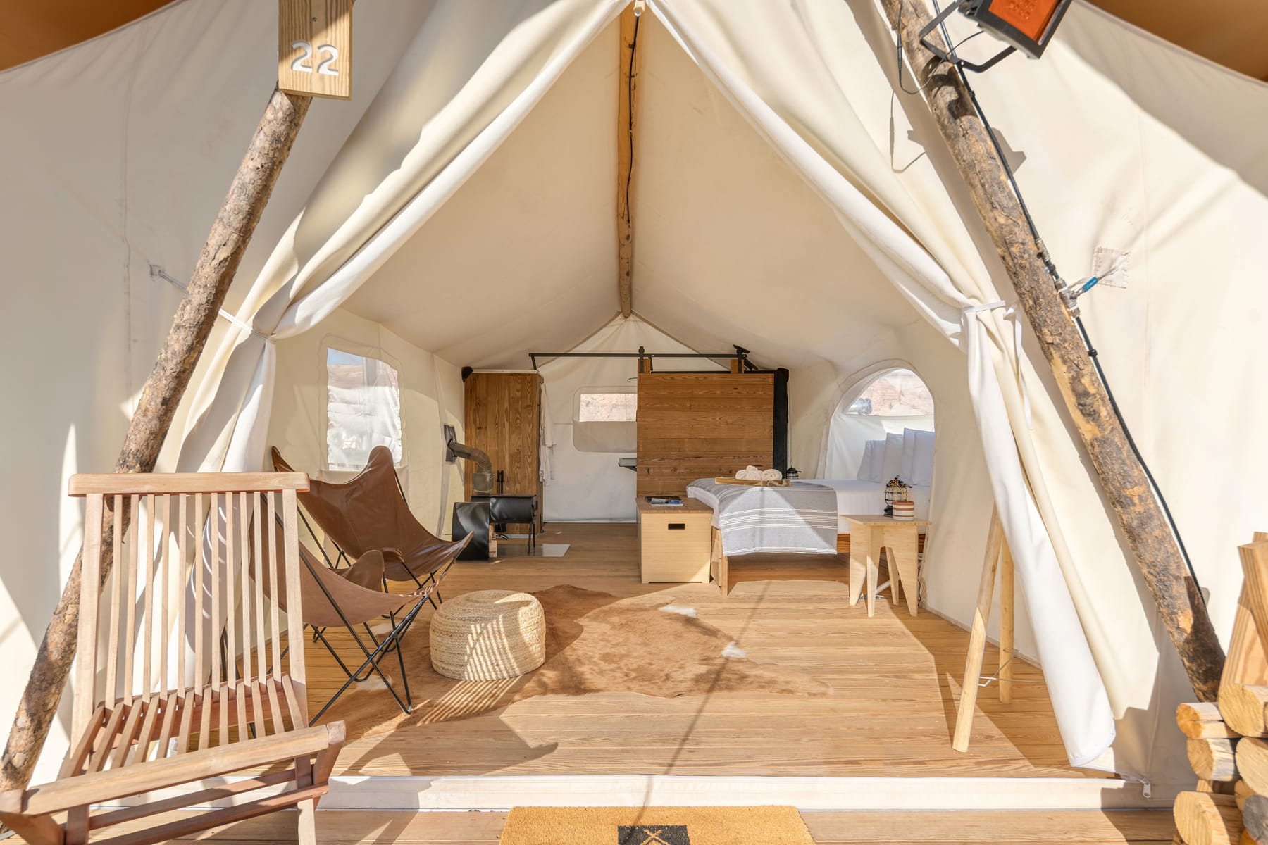 Under Canvas Moab Stargazer Tent Interior