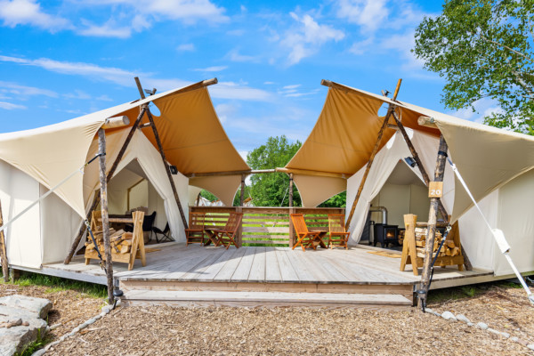 Cadillac Mountain Suite exterior at Under Canvas Acadia