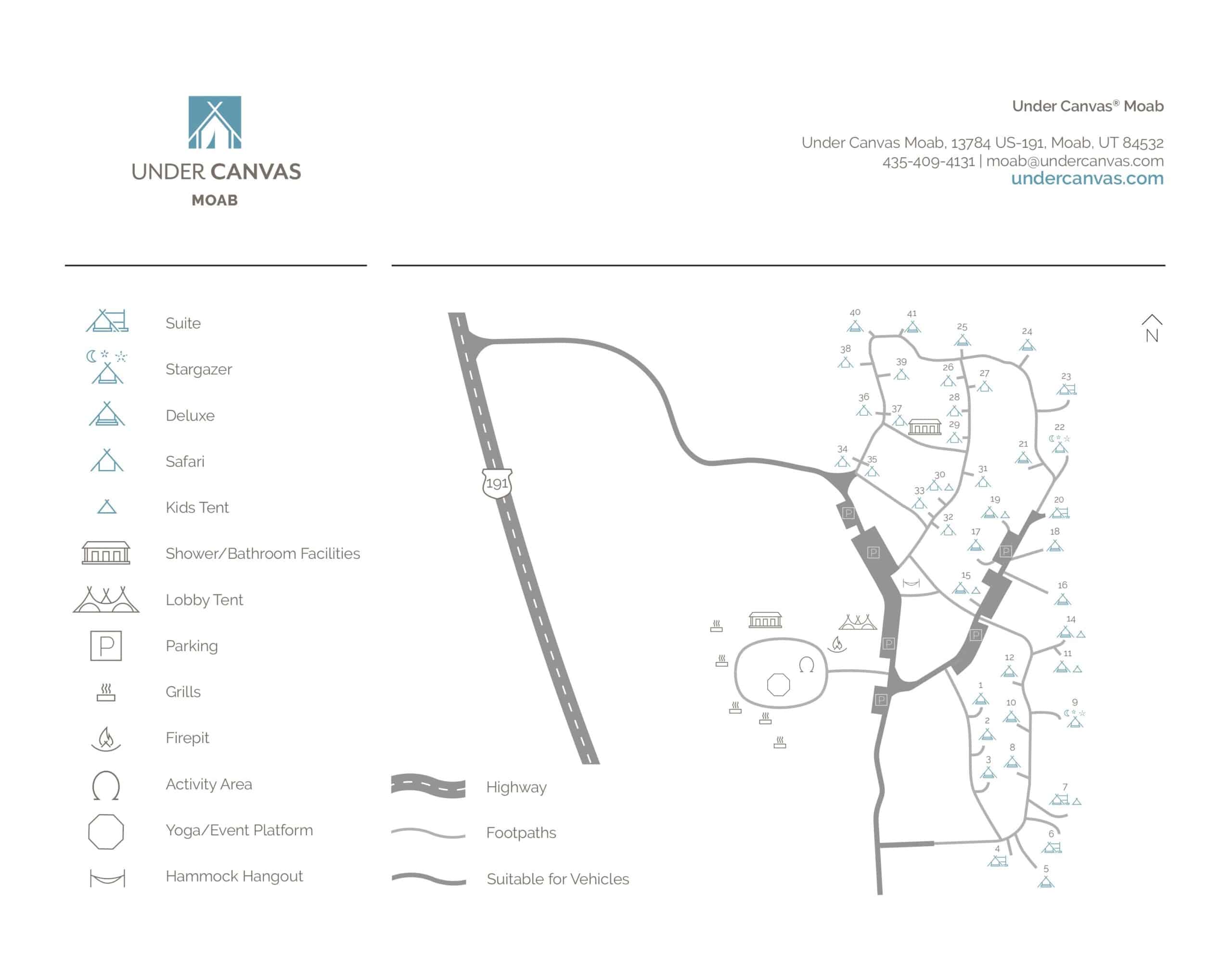 Under Canvas Moab Camp Map 2023