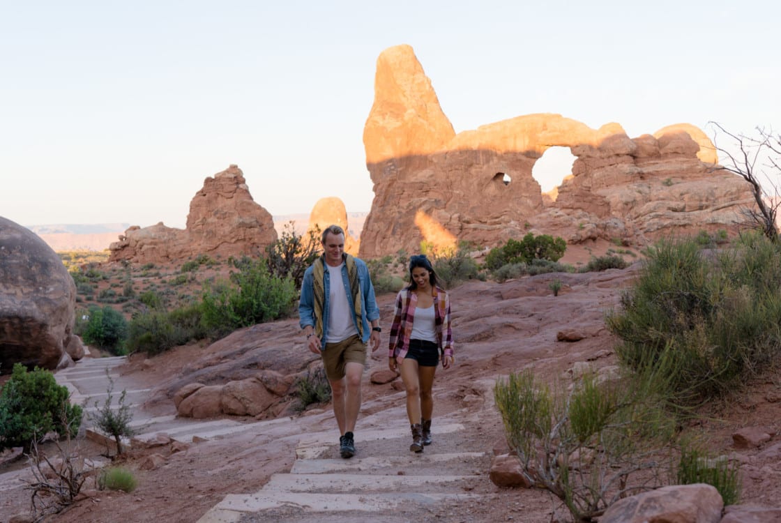 HIking in Arches National Park