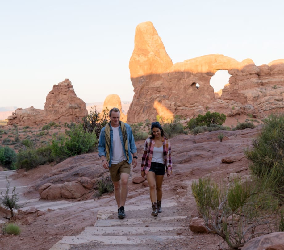 HIking in Arches National Park