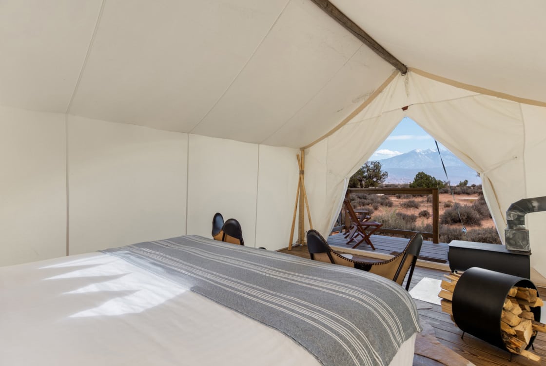 Outside view of Safari Tent at Under canvas Moab
