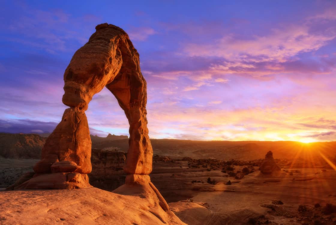 A view of Arches National Park near the Under Canvas Moab location.