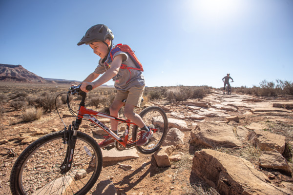 Boy Mountain Biking Near Zion National Park