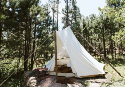 Exterior of Under Canvas Rushmore Hive with Two Twin Beds