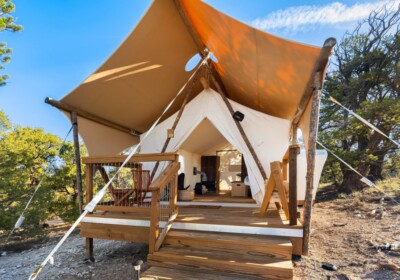 Exterior View of Stargazer Tent at Under Canvas Bryce Canyon