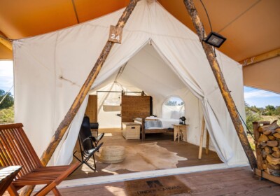 Exterior view of Stargazer Tent at Under Canvas Grand Canyon