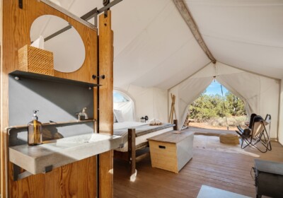 Interior View of Stargazer Tent at Under Canvas Grand Canyon