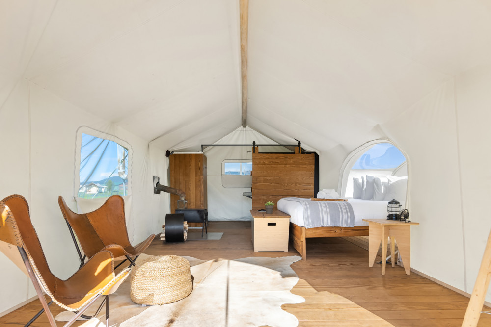 Under Canvas Yellowstone Stargazer Tent Interior