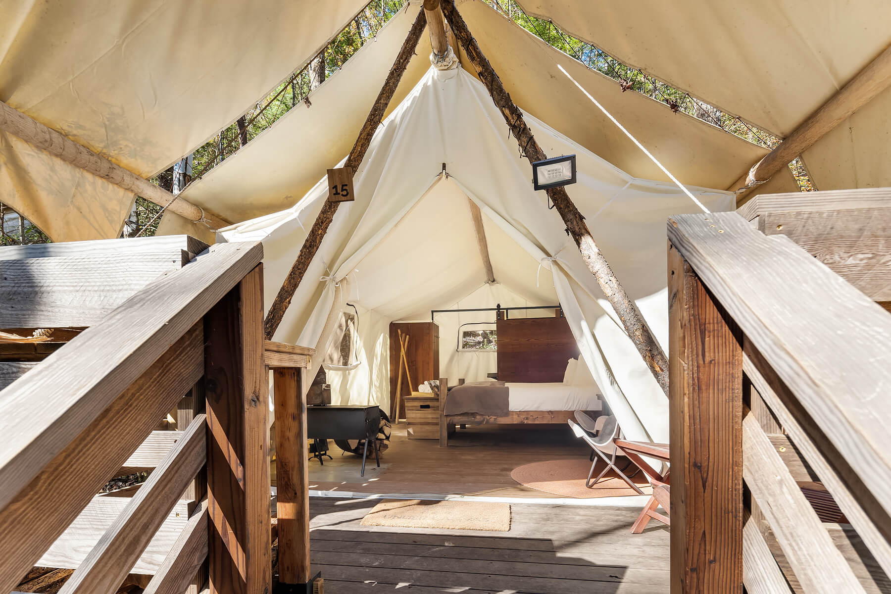 Under Canvas Great Smoky Mountains Deluxe Tent