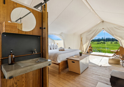 Under Canvas Yellowstone Stargazer Tent Interior