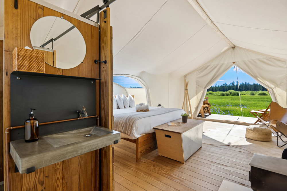 Under Canvas Yellowstone Stargazer Tent Interior
