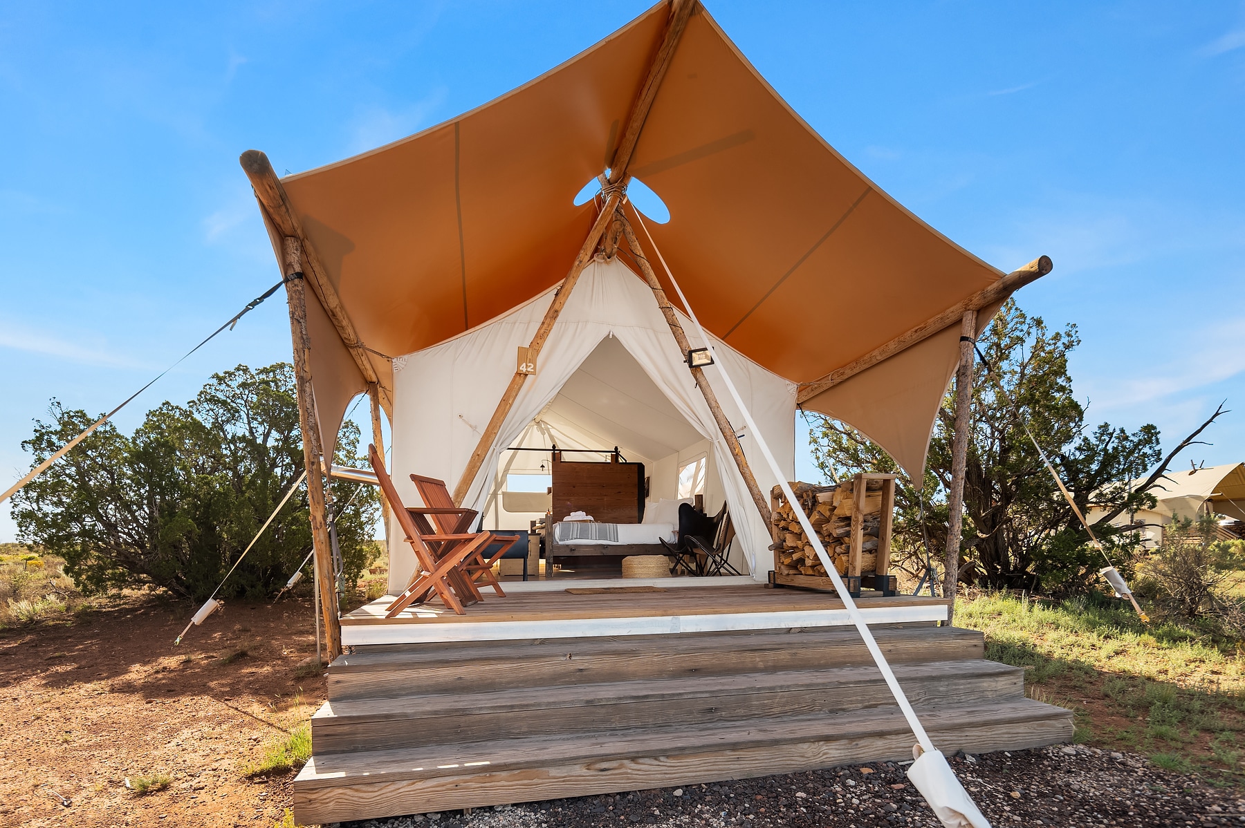 Exterior View of a Deluxe Tent at Under Canvas Grand Canyon