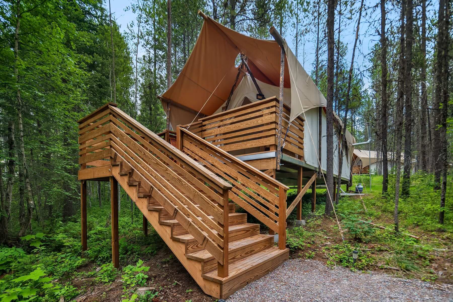 Under Canvas Glacier Deluxe Tent Exterior