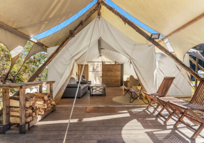 Suite tent at Under Canvas Great Smoky Mountains