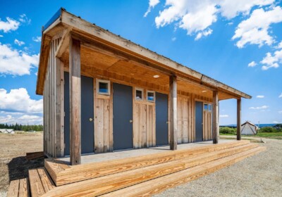 Under Canvas Yellowstone Communal Bathhouse Exterior