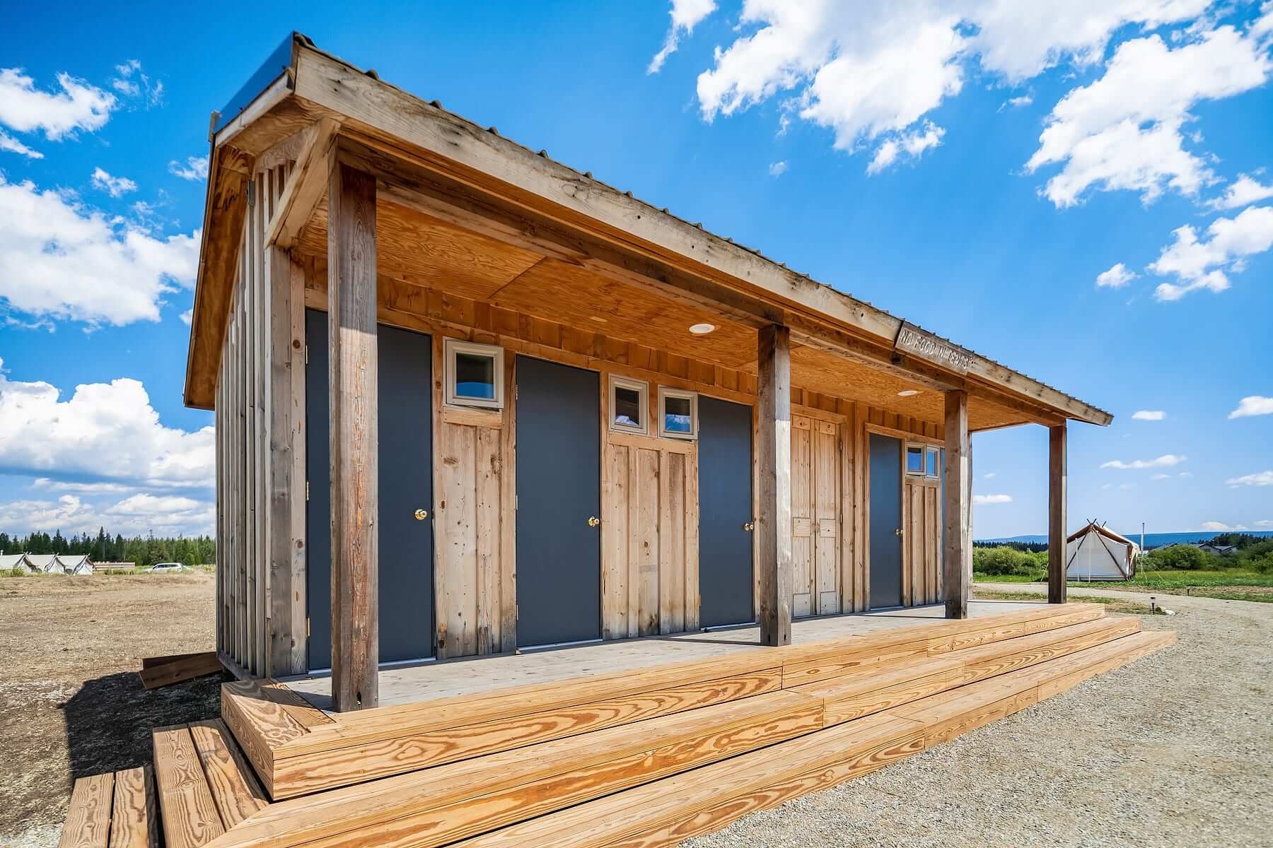 Under Canvas Yellowstone Communal Bathhouse Exterior