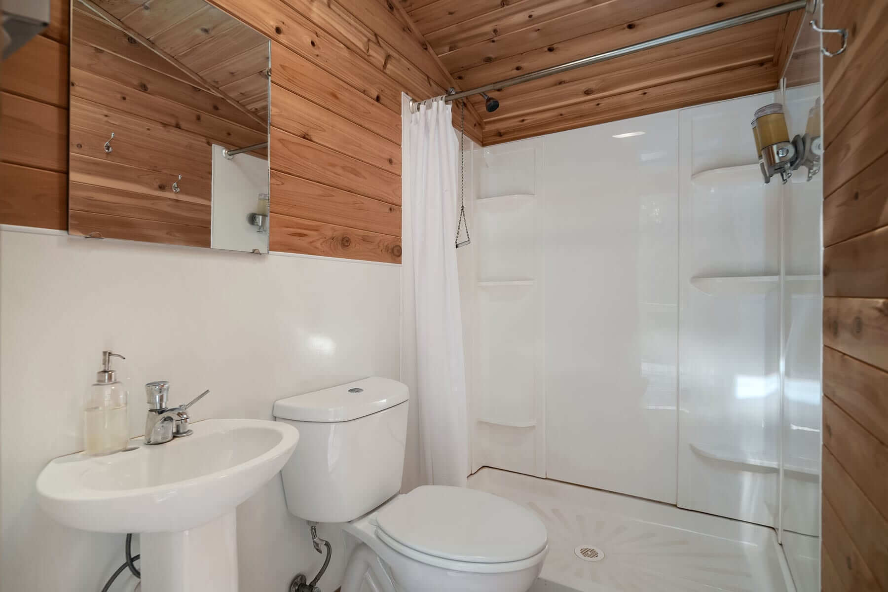 Under Canvas Communal Bathhouse Private Shower Room