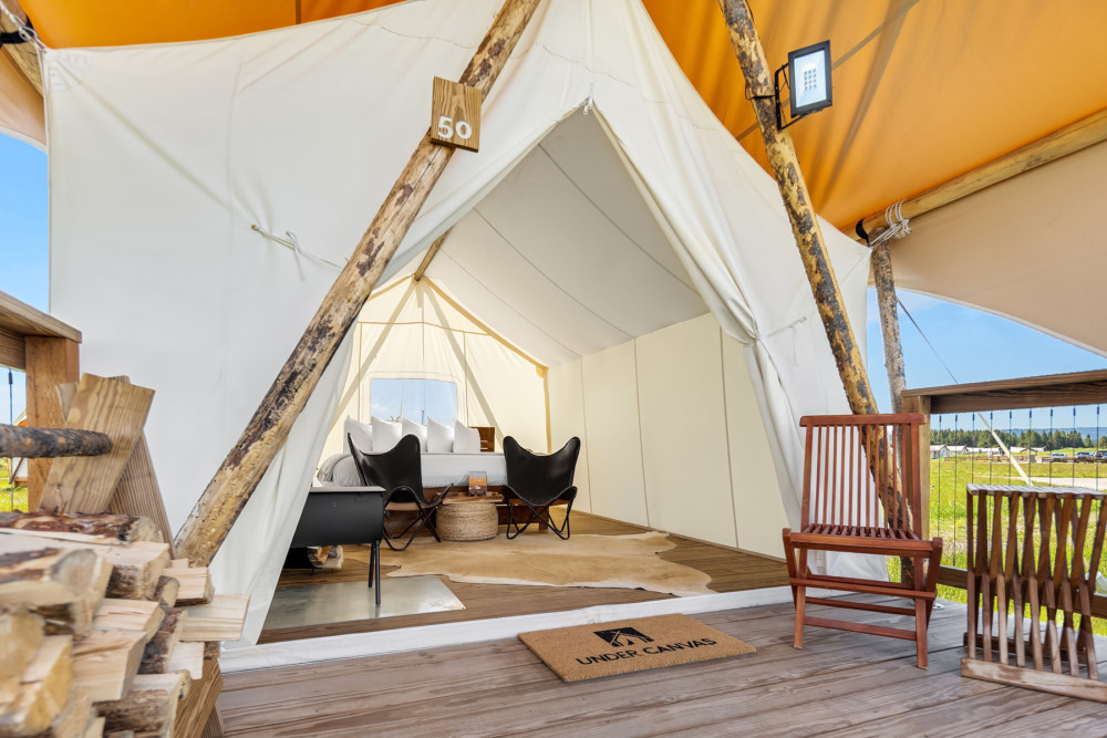 Under Canvas Yellowston Safari Tent Exterior