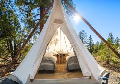 View of Kids Tent at Under Canvas Bryce Canyon