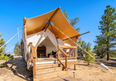 Exterior view of Suite Tent at Under Canvas Bryce Canyon