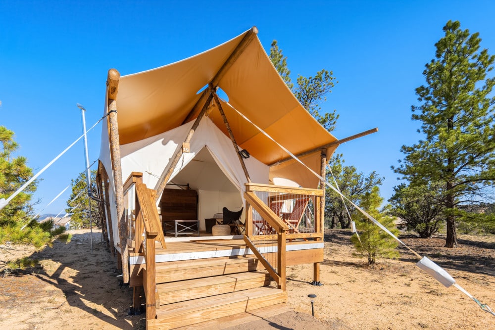 Exterior view of Suite Tent at Under Canvas Bryce Canyon