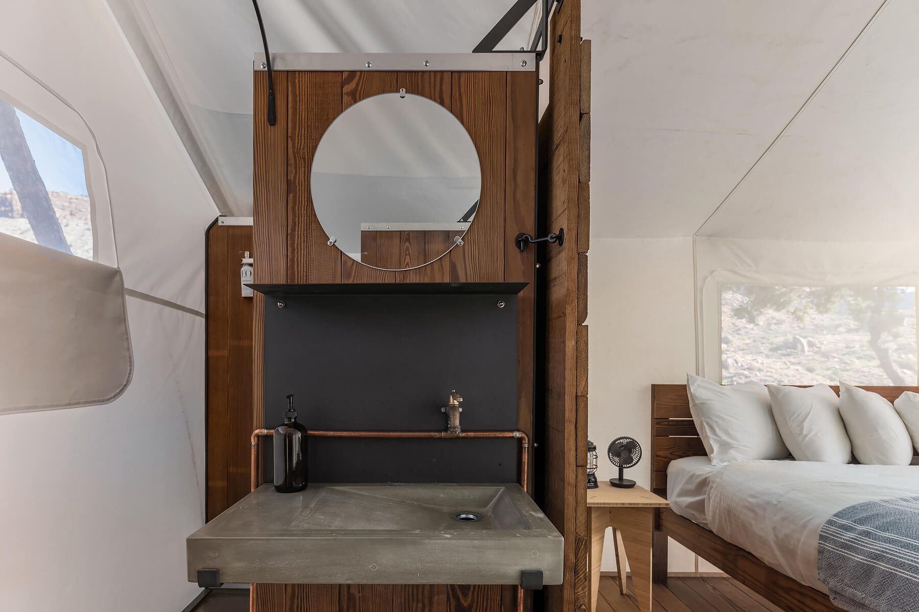 Deluxe Tent Bathroom at Under Canvas Zion