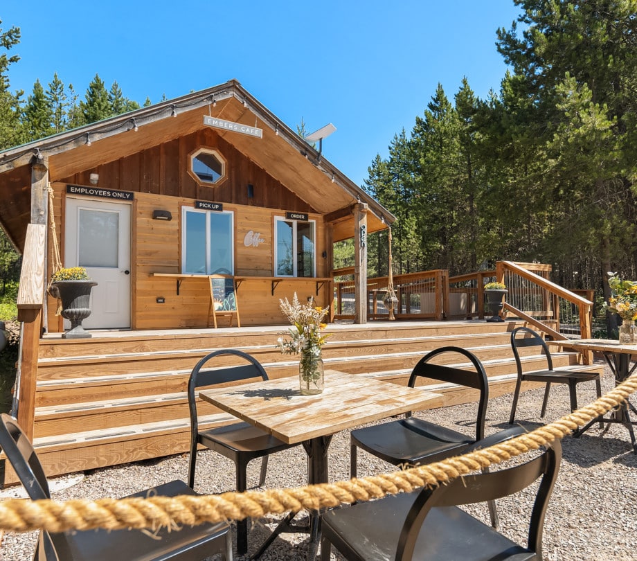 View of Dining Space Under Canvas Glacier