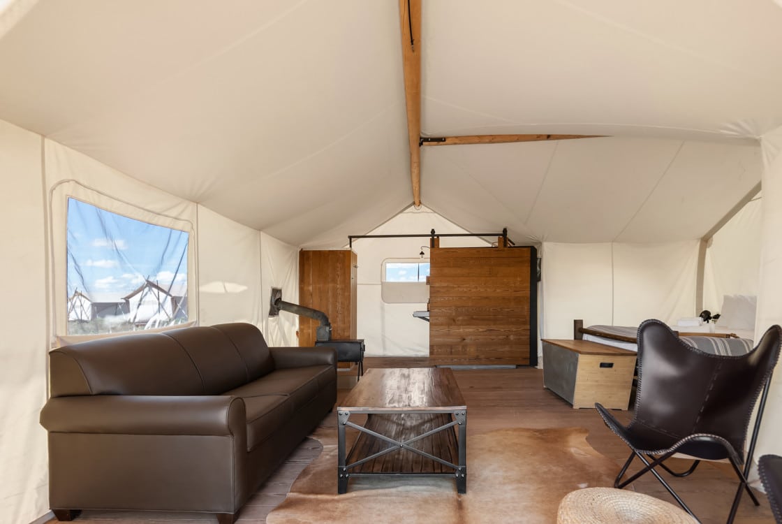 Interior View of a Suite Tent at Under Canvas Grand Canyon