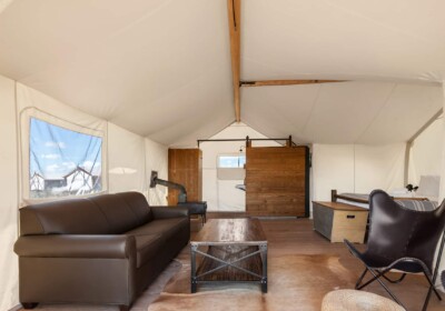 Interior View of a Suite Tent at Under Canvas Grand Canyon