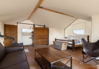 Interior View of a Suite Tent at Under Canvas Grand Canyon