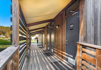 Communal Bathhouse at Under Canvas Great Smoky Mountains