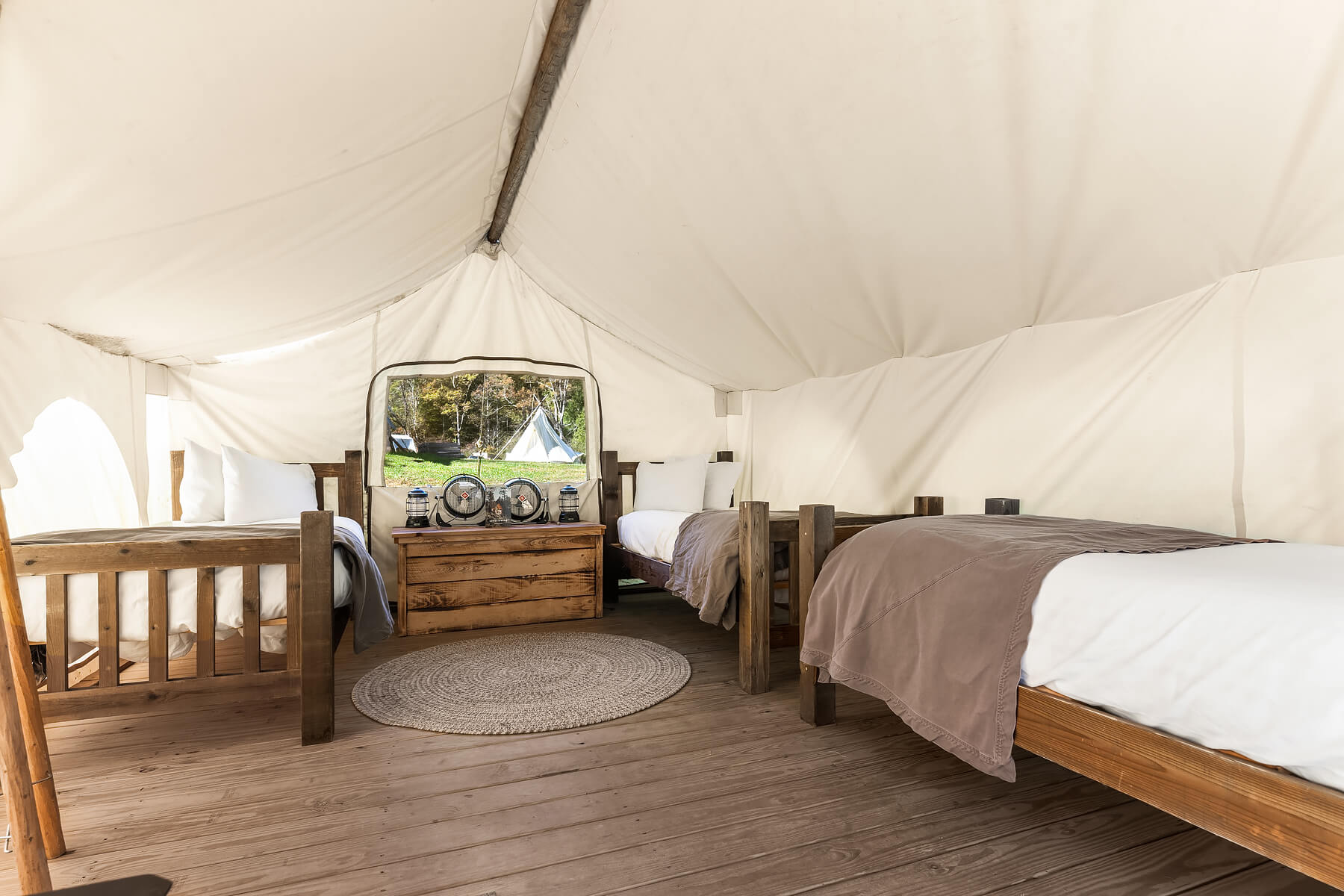 Safari 3 Twin tent at Under Canvas