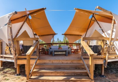 Hoodoo Suite Exterior at Under Canvas Bryce Canyon