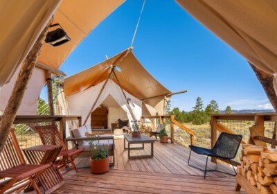 Hoodoo Suite Deck View at Under Canvas Bryce Canyon