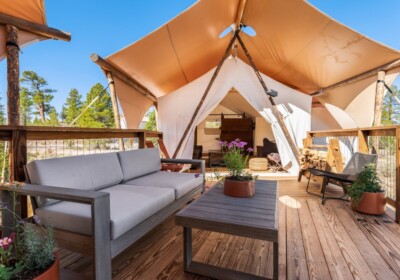 Hoodoo Suite Deck at Under Canvas Bryce Canyon