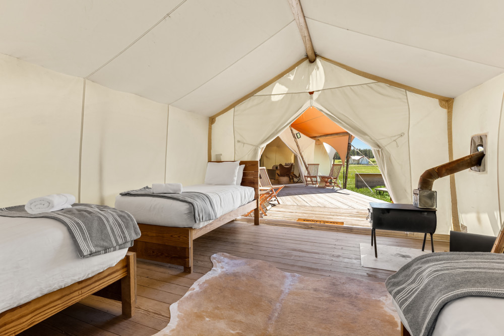 Under Canvas Yellowstone Madison River Suite Three Twin Safari Interior