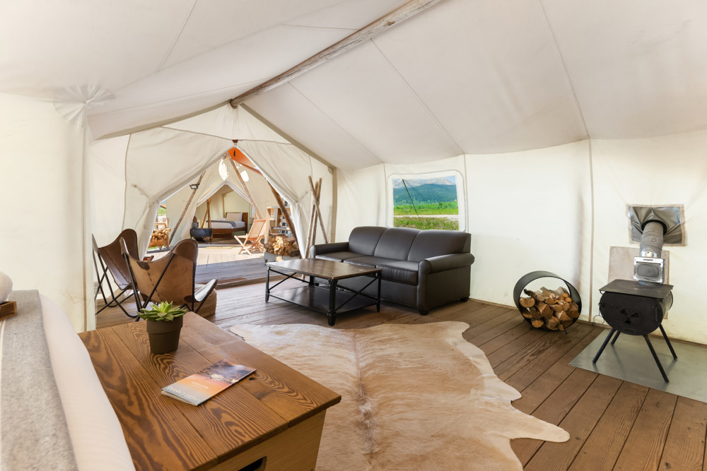 Under Canvas Yellowstone Madison River Suite Interior