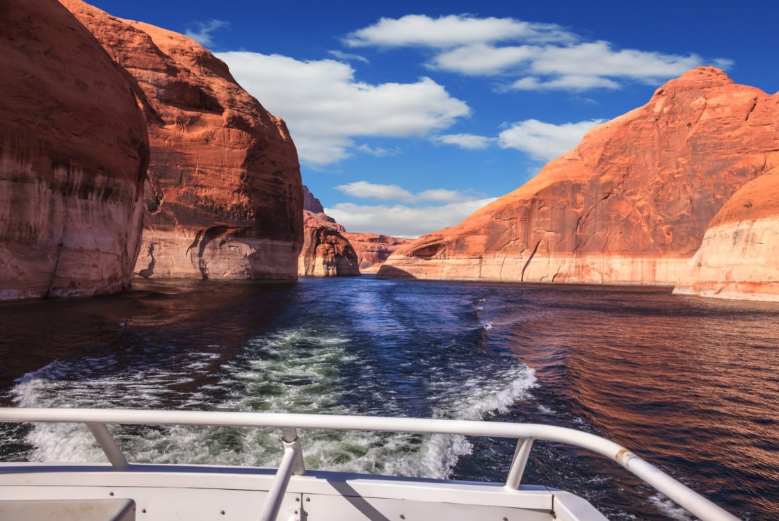 View from boat on Lake Powell