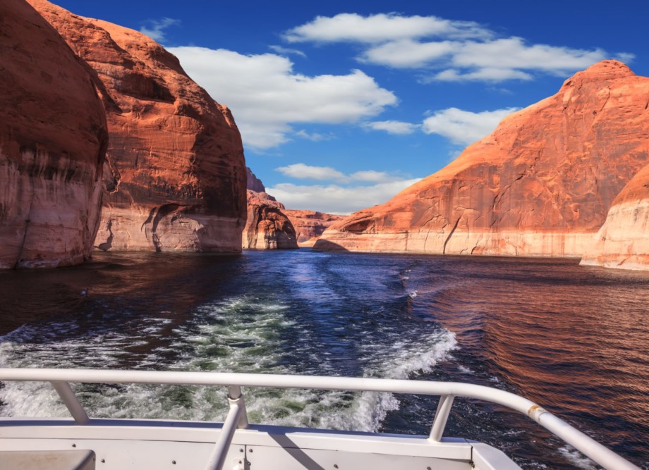 View from boat on Lake Powell