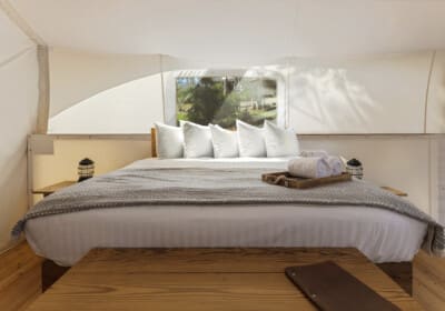 king size bed deluxe tent yosemite
