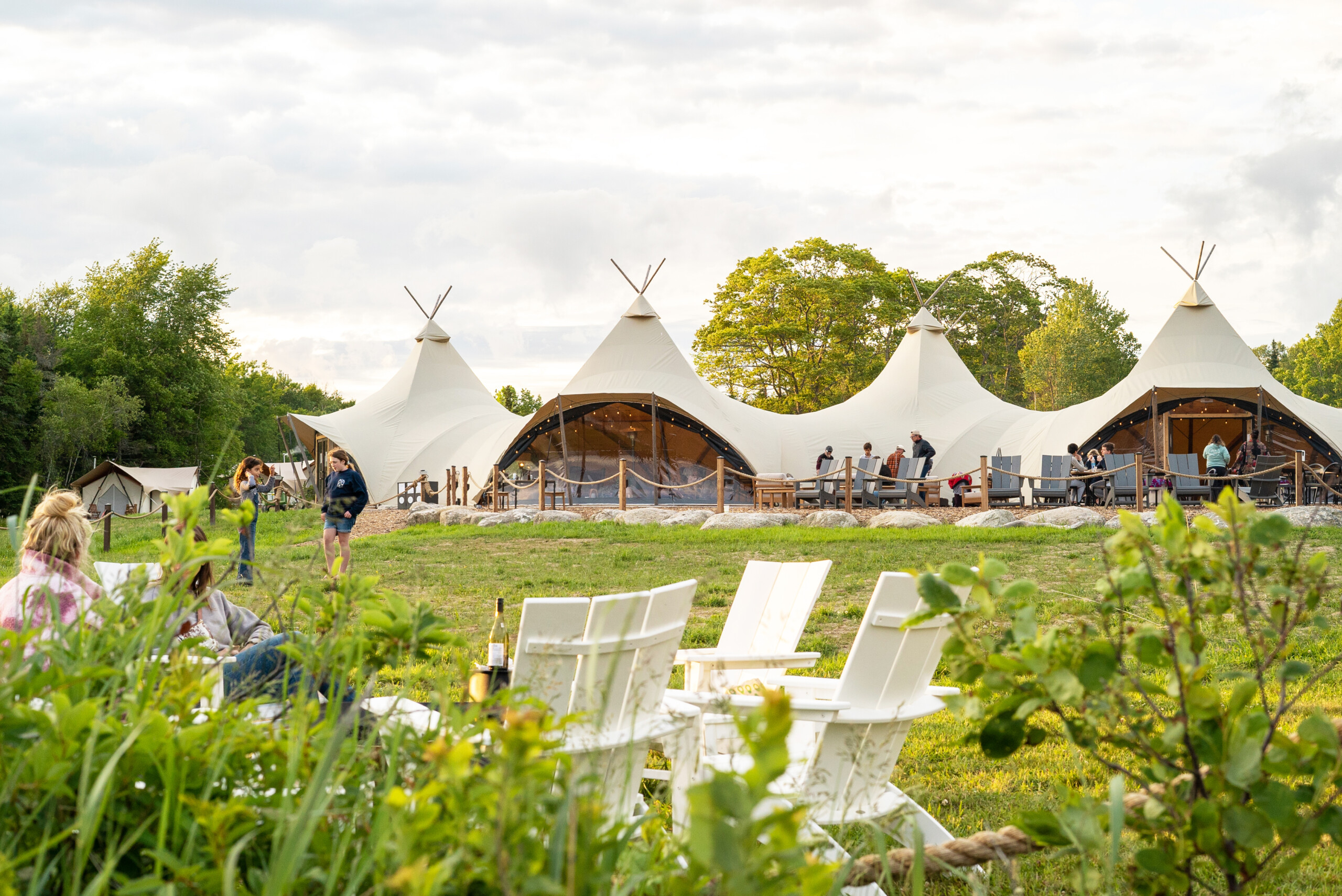 Lobby tent at Under Canvas Acadia