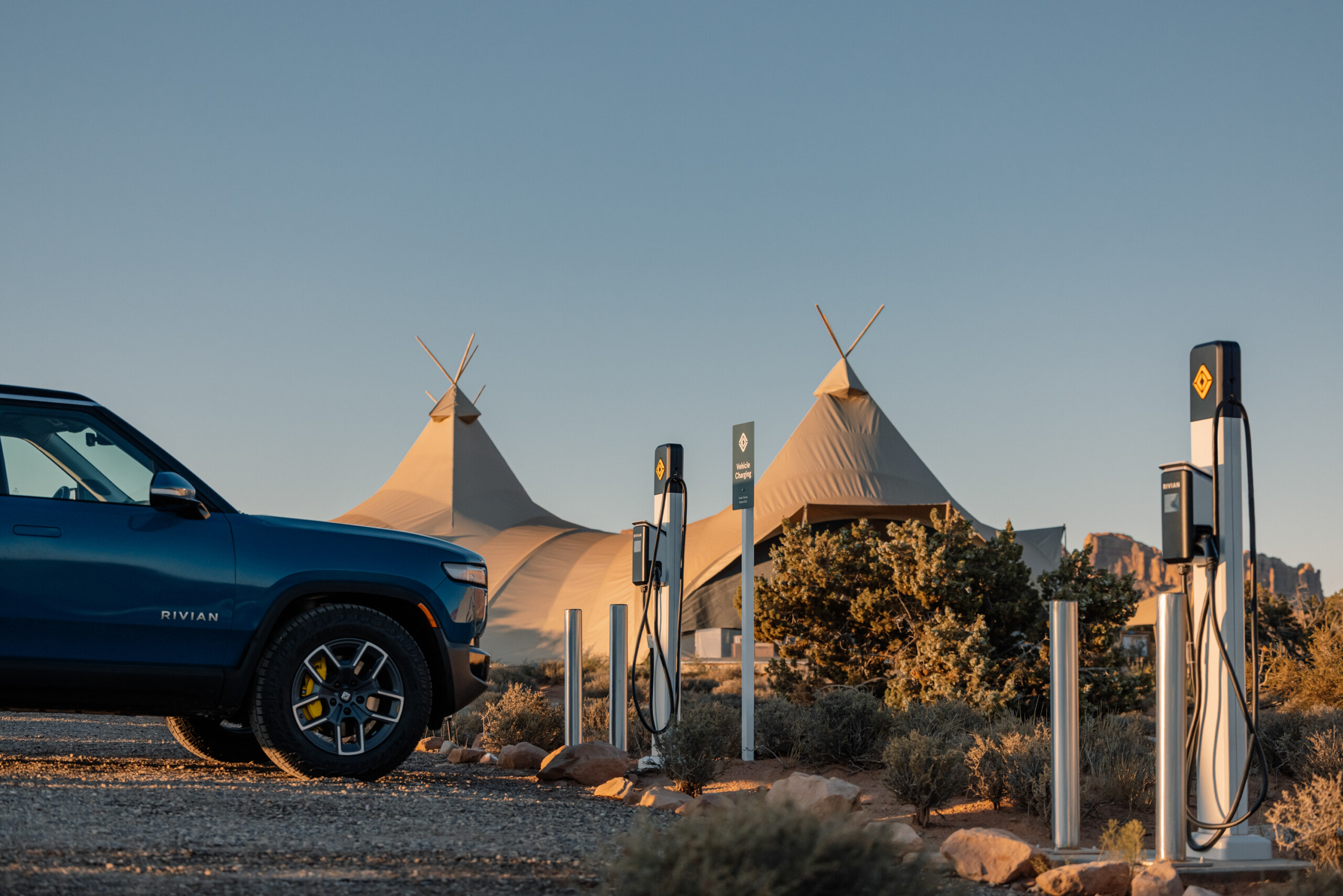 Rivian Waypoints at Under Canvas Moab