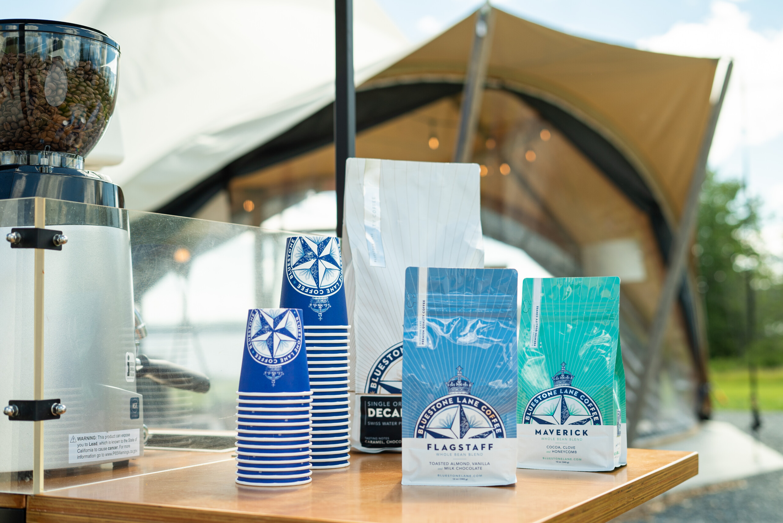 Bluestone Lane Coffee at Under Canvas Acadia
