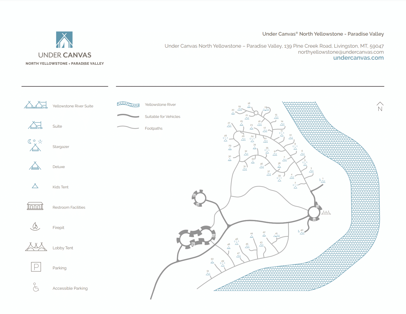 North Yellowstone Camp Map