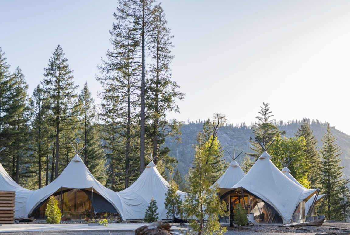 Under Canvas Yosemite under the night sky