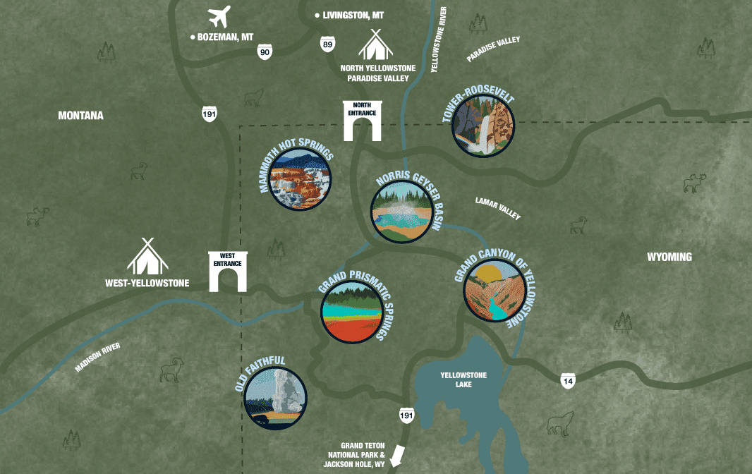 Yellowstone Regional Illustration