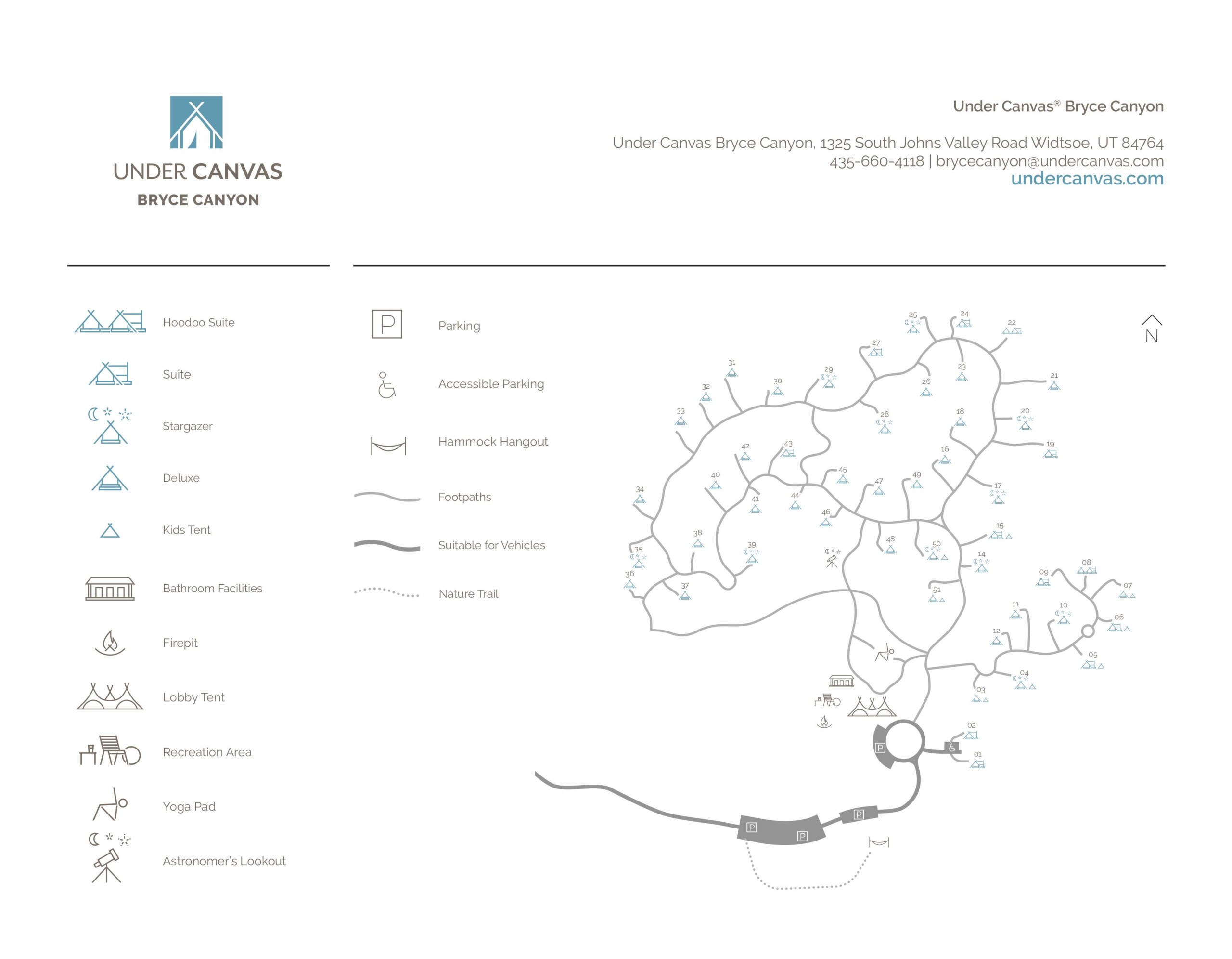 Under Canvas Bryce Canyon Map