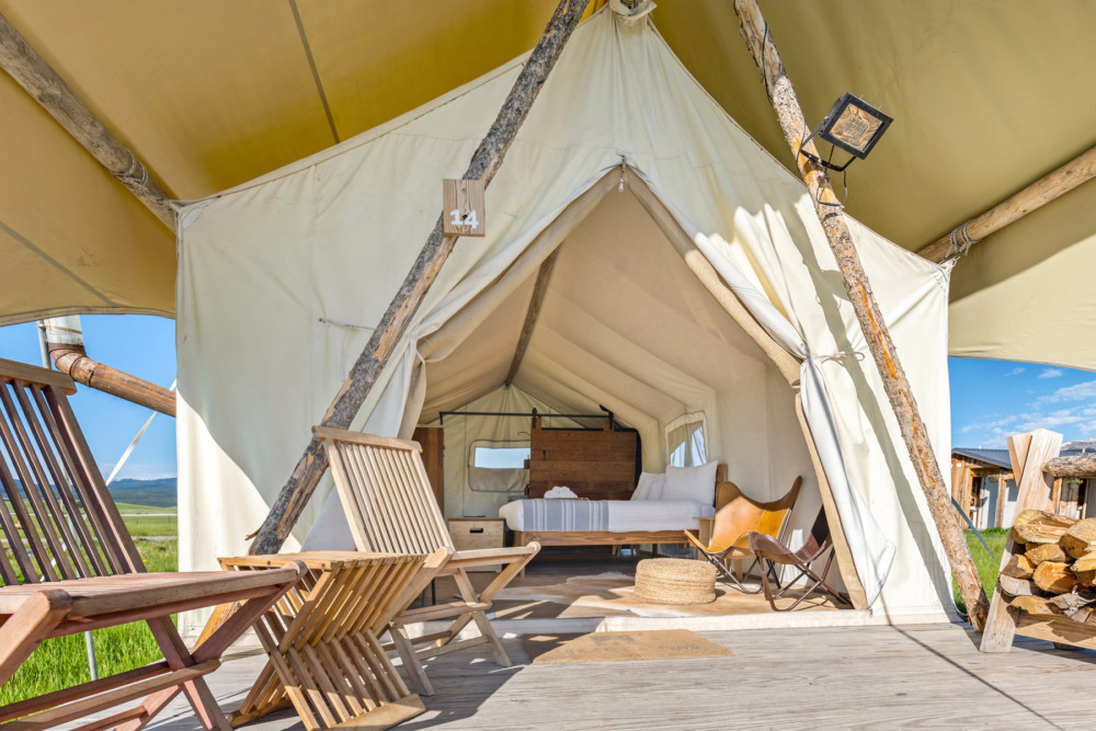 Under Canvas Yellowstone Deluxe Tent Exterior