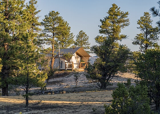 Photo of a suite tent at Under Canvas Bryce Canyon